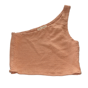 La Hearts pac sun Orange Pink Asymmetrical Crop Tank Top